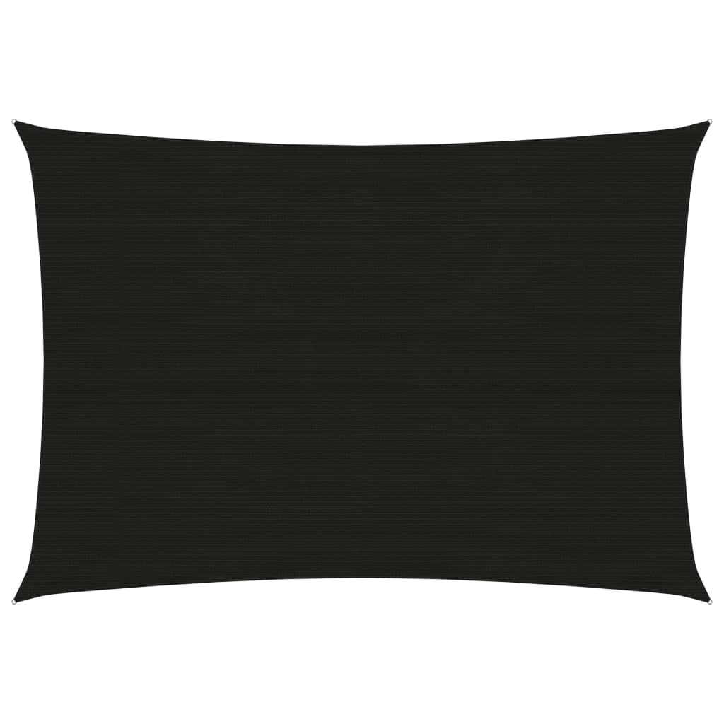 Berkfield Sunshade Sail 160 g/m�__ Black 3.5x5 m HDPE