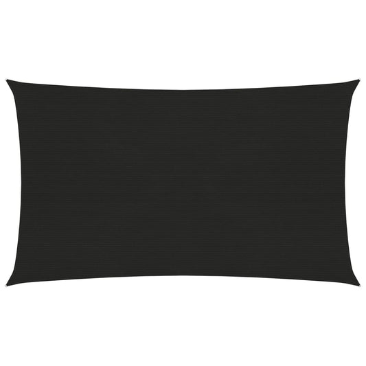 Berkfield Sunshade Sail 160 g/m�__ Black 4x7 m HDPE