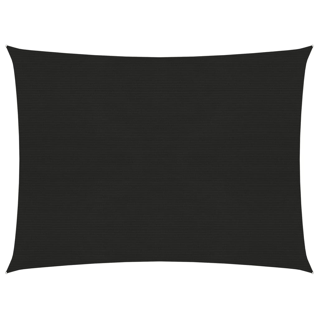Berkfield Sunshade Sail 160 g/m�__ Black 5x6 m HDPE