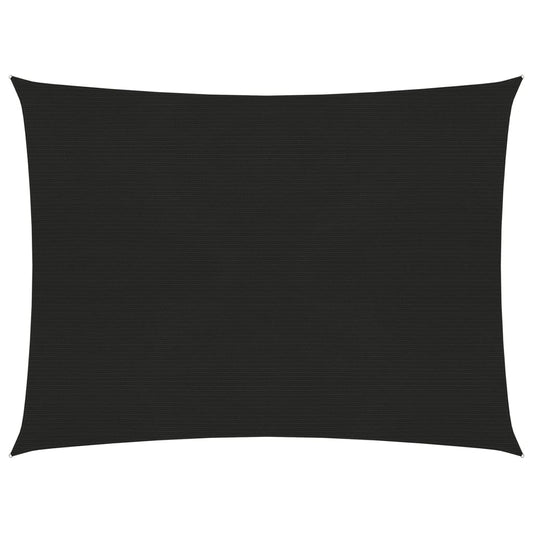 Berkfield Sunshade Sail 160 g/m�__ Black 5x6 m HDPE