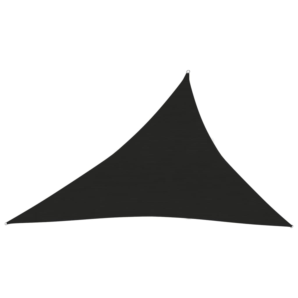 Berkfield Sunshade Sail 160 g/m�__ Black 4x5x6.8 m HDPE