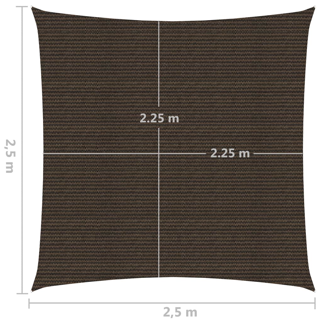 Berkfield Sunshade Sail 160 g/m�__ Brown 2.5x2.5 m HDPE