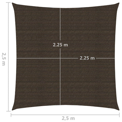 Berkfield Sunshade Sail 160 g/m�__ Brown 2.5x2.5 m HDPE