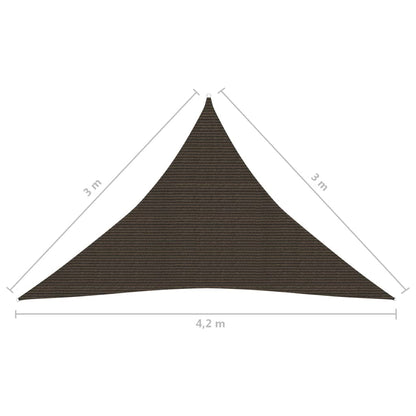 Berkfield Sunshade Sail 160 g/m�__ Brown 3x3x4.2 m HDPE