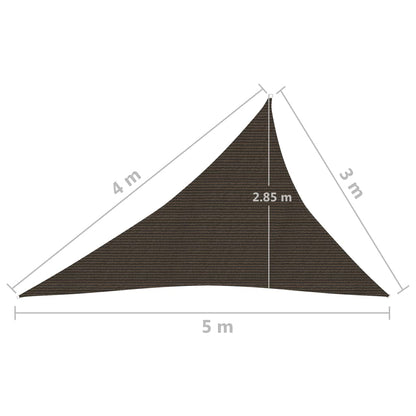Berkfield Sunshade Sail 160 g/m�__ Brown 3x4x5 m HDPE