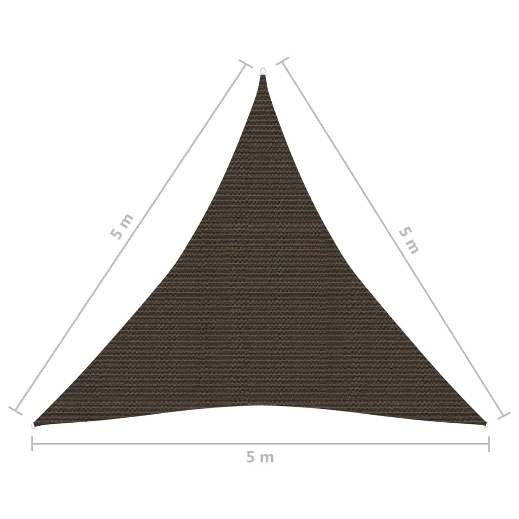 Berkfield Sunshade Sail 160 g/m�__ Brown 5x5x5 m HDPE