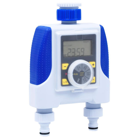 Berkfield Electronic Dual Outlet Water Timer with Rain Delay