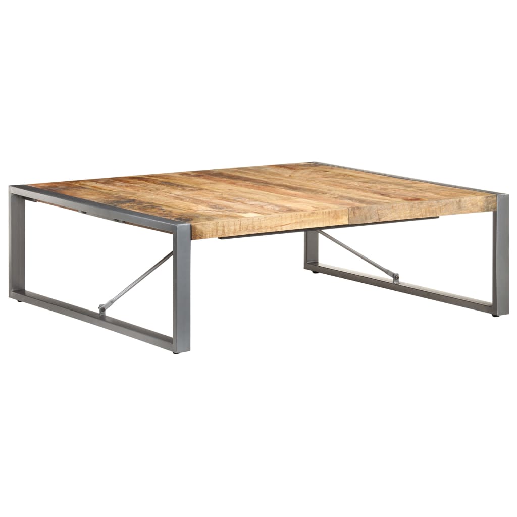 Berkfield Coffee Table 120x120x40 cm Rough Mango Wood