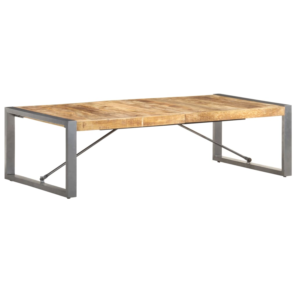 Berkfield Coffee Table 140x70x40 cm Rough Mango Wood