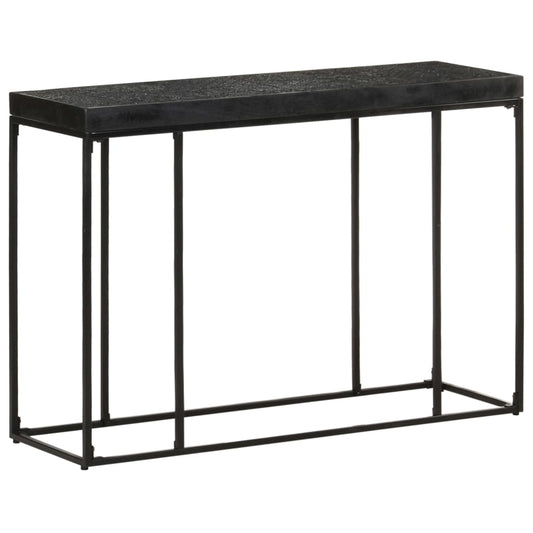 Berkfield Console Table Black 110x35x76 cm Solid Acacia and Mango Wood
