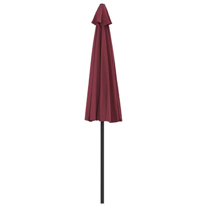Berkfield Balcony Parasol with Aluminium Pole Bordeaux Red 270x144x222 cm Half