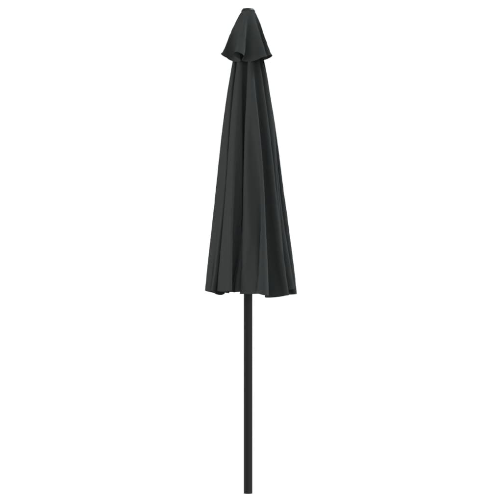 Berkfield Balcony Parasol with Aluminium Pole Black 270x144x222 cm Half