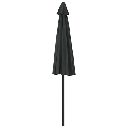 Berkfield Balcony Parasol with Aluminium Pole Black 270x144x222 cm Half