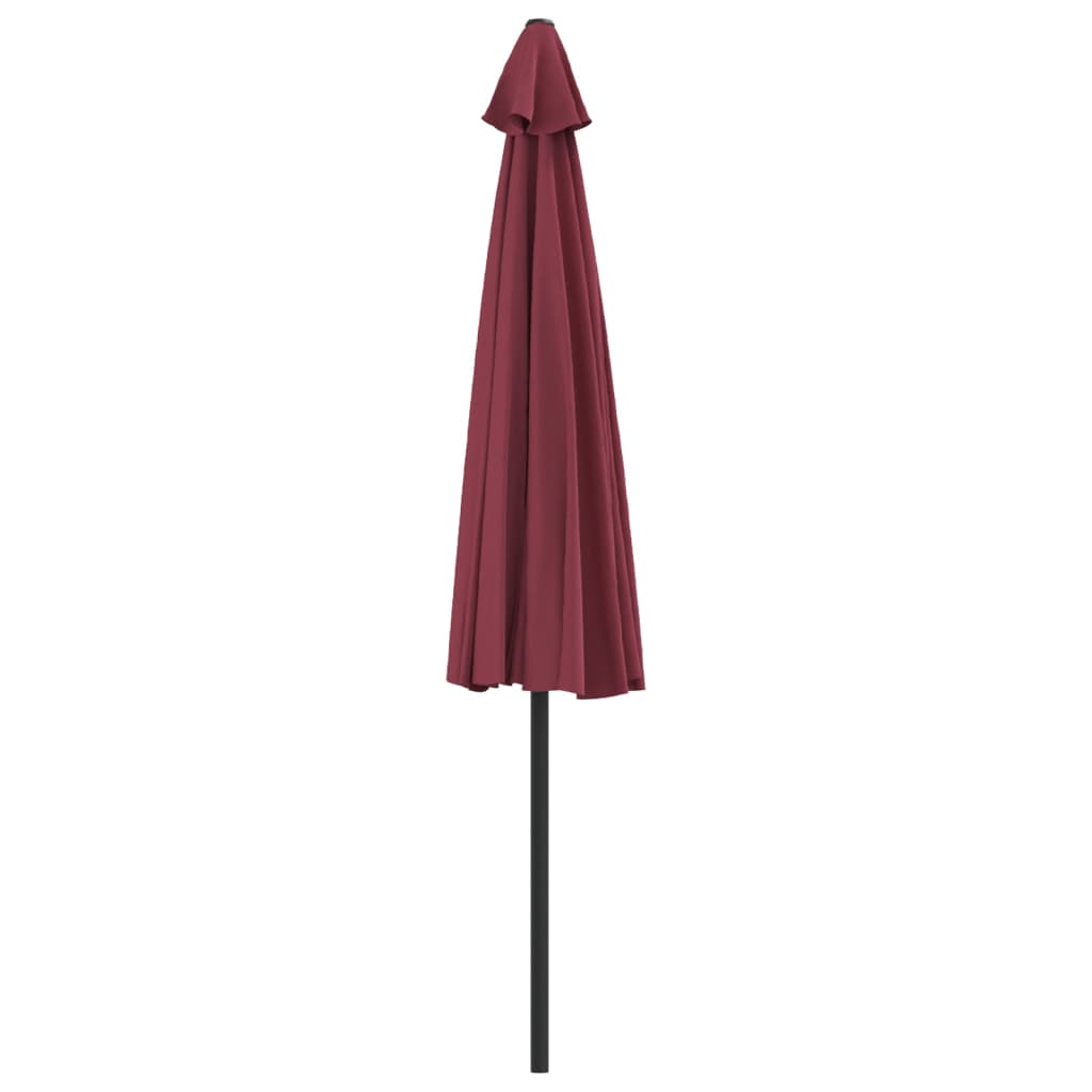Berkfield Balcony Parasol with Aluminium Pole Bordeaux Red 300x155x223 cm Half