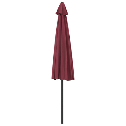 Berkfield Balcony Parasol with Aluminium Pole Bordeaux Red 300x155x223 cm Half