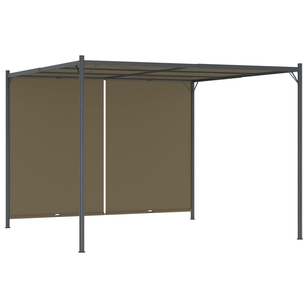 Berkfield Garden Pergola with Retractable Roof 3x3 m Taupe 180 g/m�__