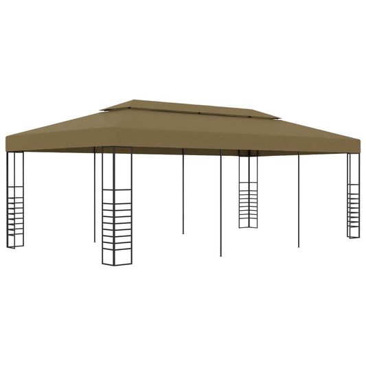 Berkfield Garden Gazebo 6x3x2.7 m Taupe 180 g/m�__