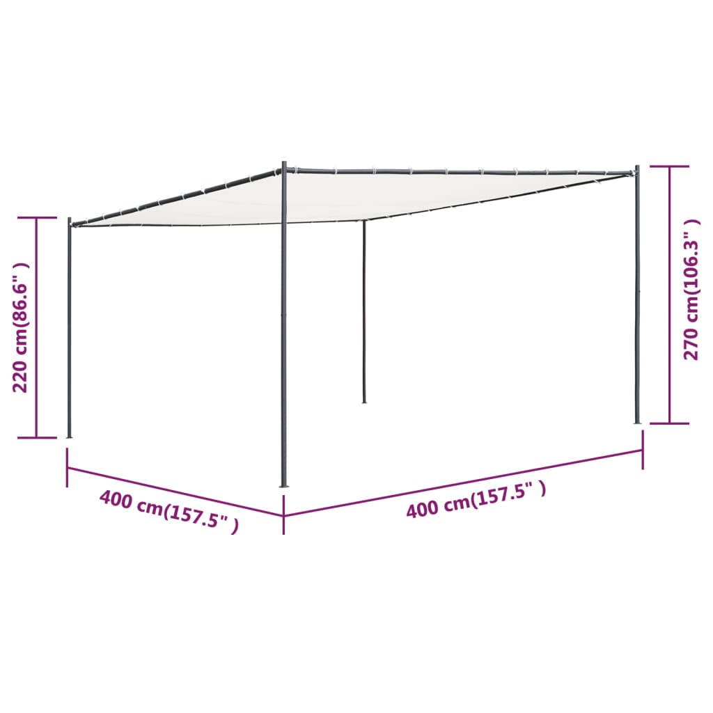 Berkfield Gazebo with Roof 4x4 m White 180 g/m�__