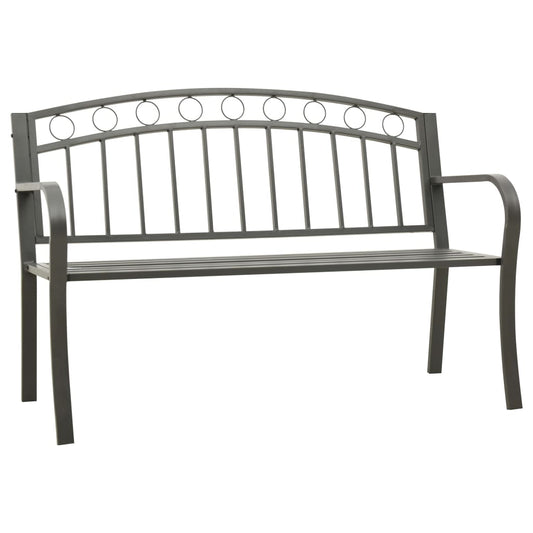 Berkfield Garden Bench 125 cm Steel Grey