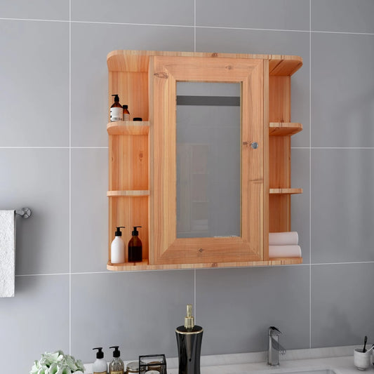 Berkfield Bathroom Mirror Cabinet Oak 66x17x63 cm MDF