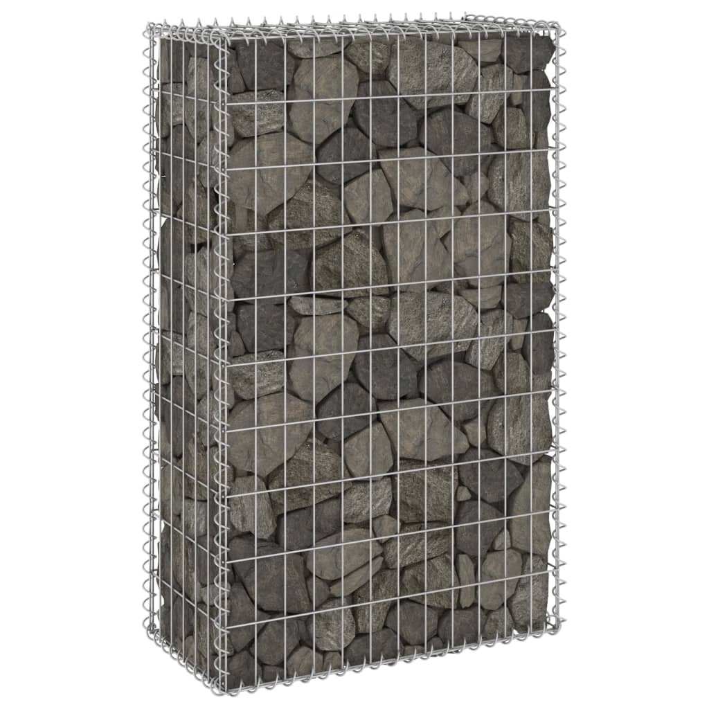 Berkfield Gabion Wall with Covers Galvanised Steel 60x30x100 cm