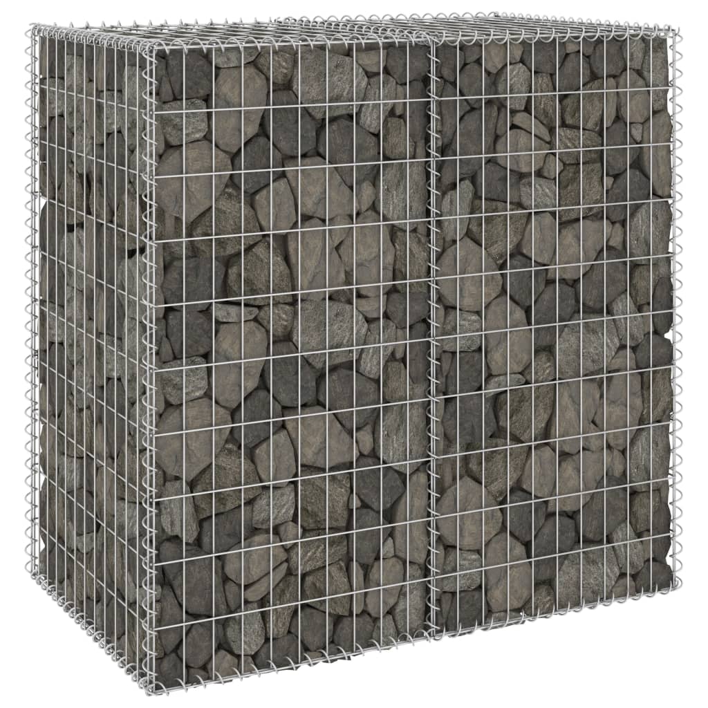 Berkfield Gabion Wall with Covers Galvanised Steel 100x60x100 cm