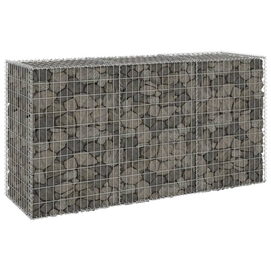 Berkfield Gabion Wall with Covers Galvanised Steel 200x60x100 cm