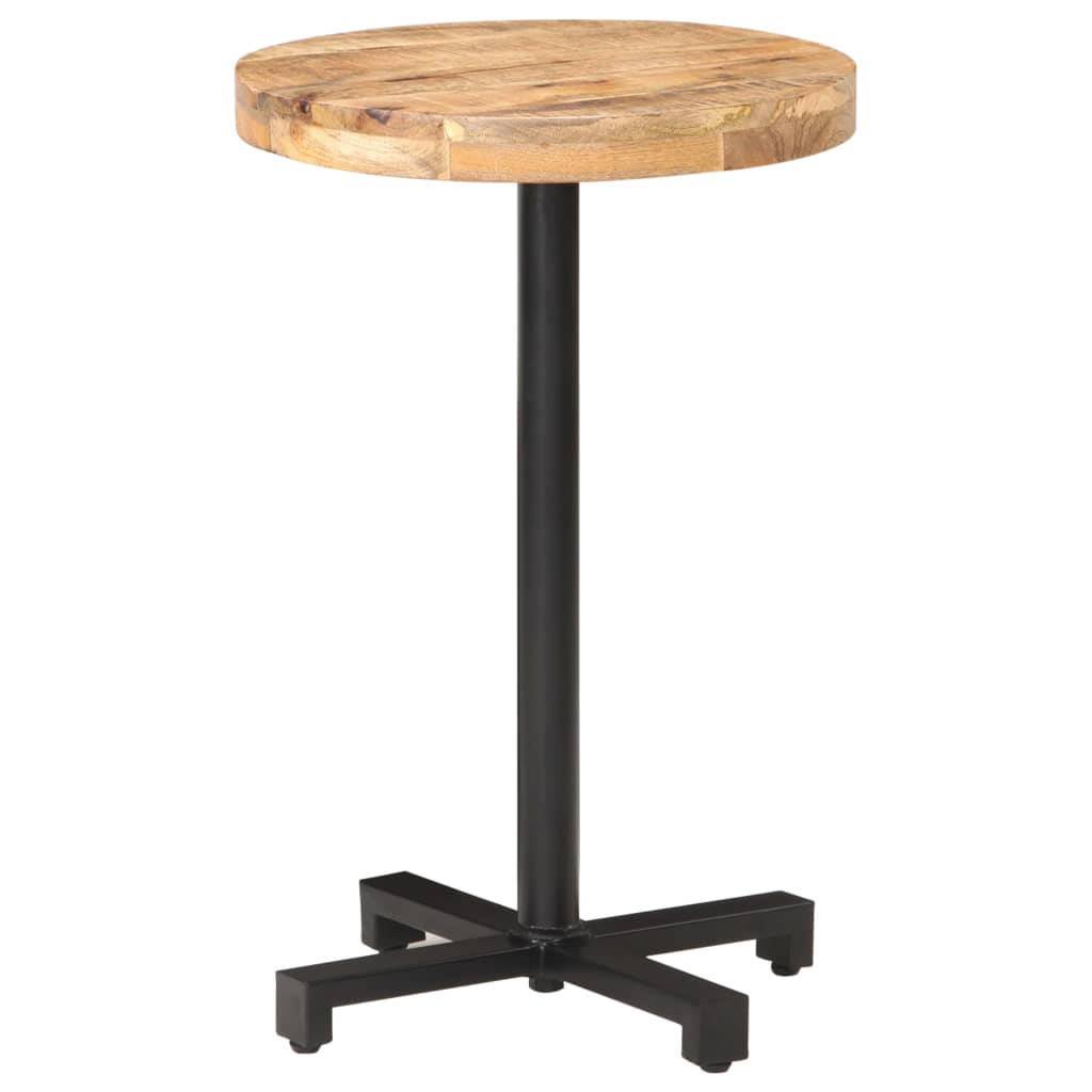 Berkfield Bistro Table Round �_�”�_50x75 cm Rough Mango Wood
