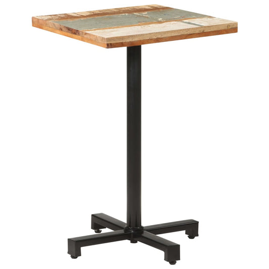 Berkfield Bistro Table Square 50x50x75 cm Solid Reclaimed Wood