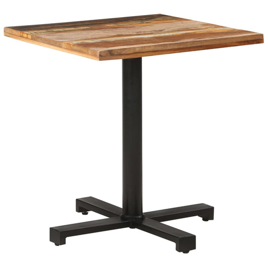 Berkfield Bistro Table Square 70x70x75 cm Solid Reclaimed Wood