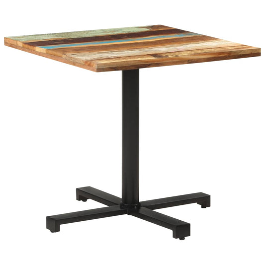 Berkfield Bistro Table Square 80x80x75 cm Solid Reclaimed Wood