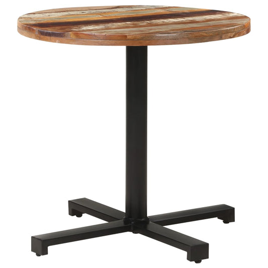 Berkfield Bistro Table Round �â�_80x75 cm Solid Reclaimed Wood