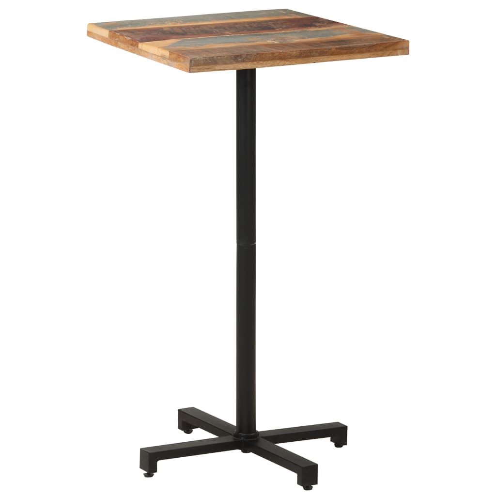 Berkfield Bistro Table Square 60x60x110 cm Solid Reclaimed Wood