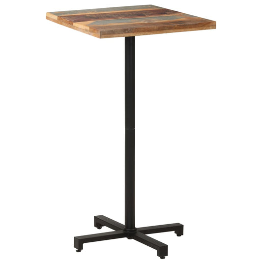 Berkfield Bistro Table Square 60x60x110 cm Solid Reclaimed Wood