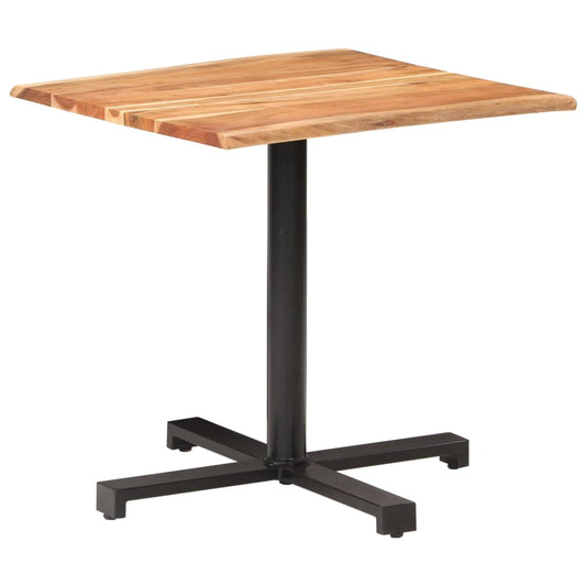 Berkfield Bistro Table with Live Edges 80x80x75 cm Solid Acacia Wood