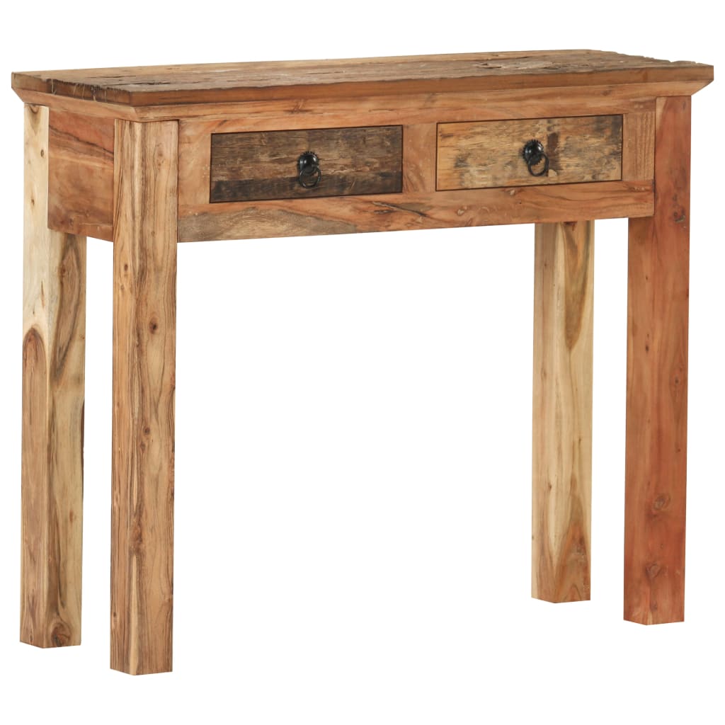 Berkfield Console Table 90.5x30x75cm Solid Acacia Wood and Reclaimed Wood