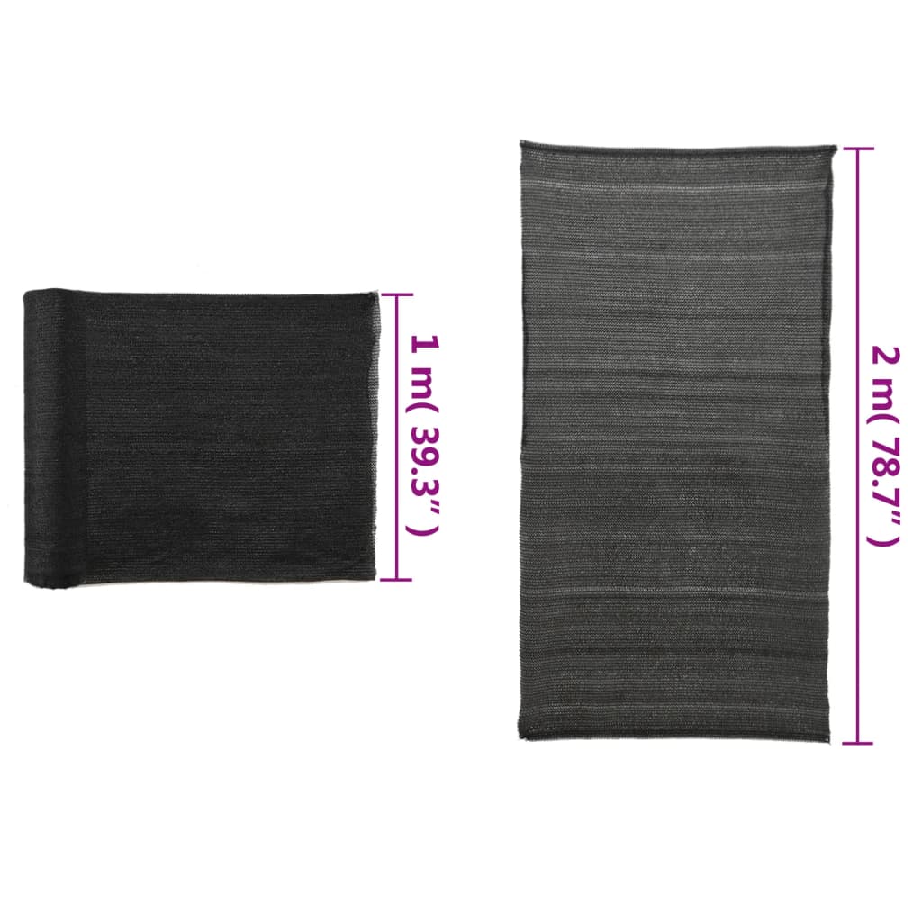 Berkfield Privacy Net HDPE 2x25 m Black 150 g/m�__