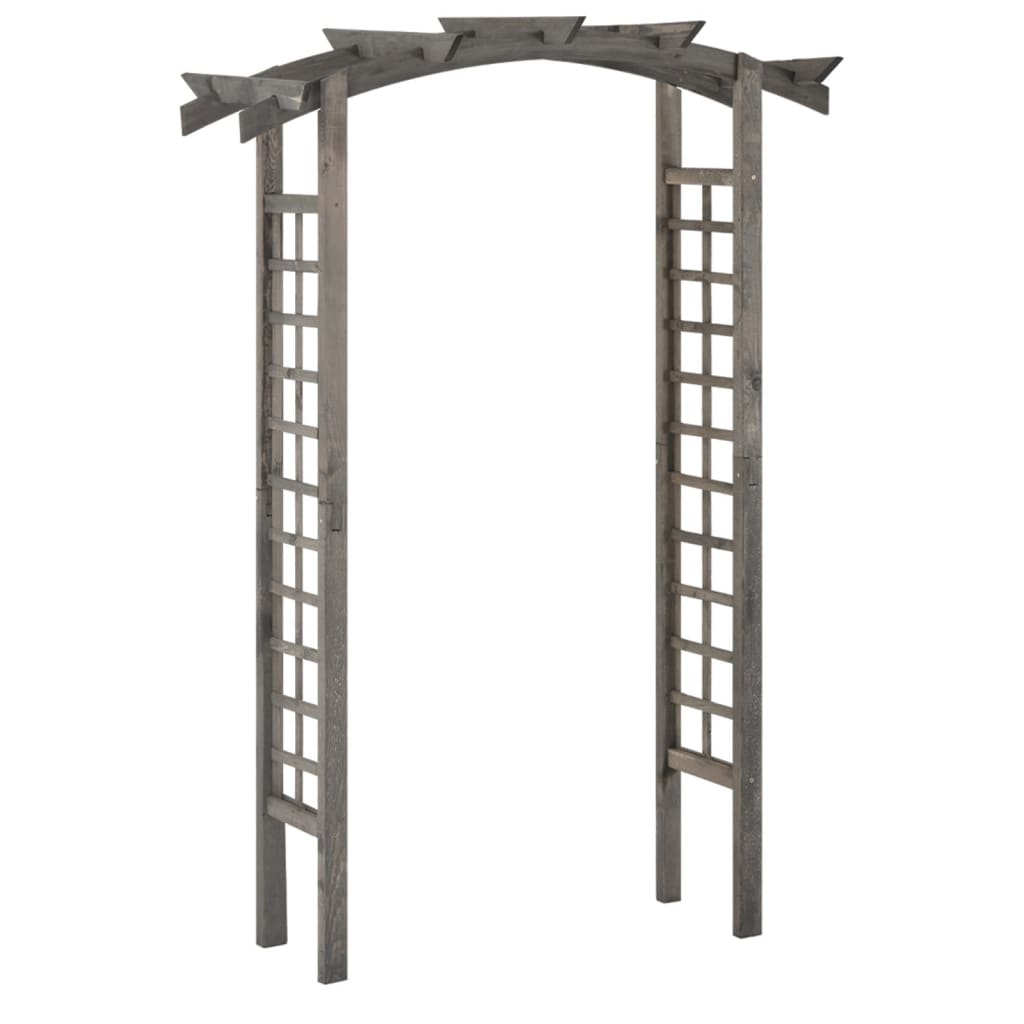 Berkfield Trellis Arch 150x50x210 cm Grey Impregnated Pinewood