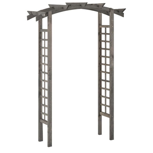 Berkfield Trellis Arch 150x50x210 cm Grey Impregnated Pinewood