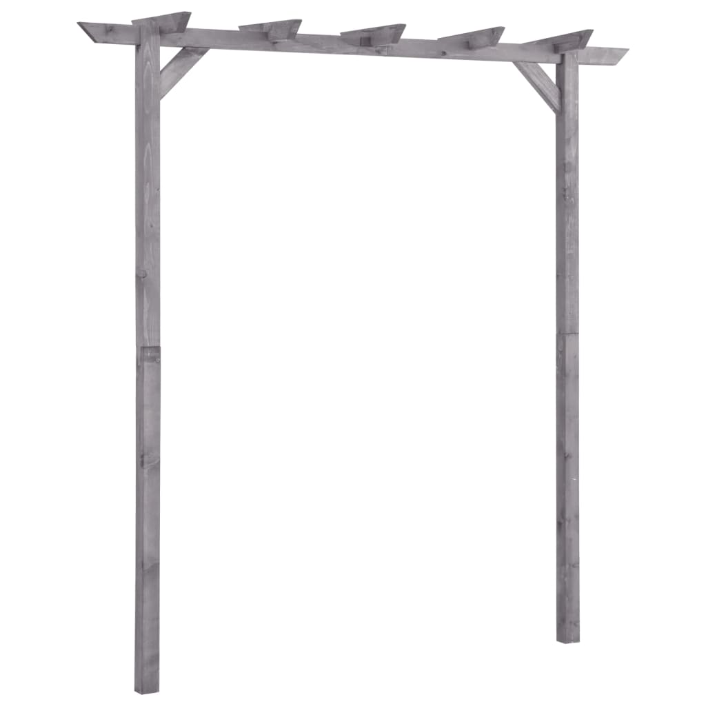 Berkfield Garden Pergola Grey 200x40x205 cm Impregnated Pinewood