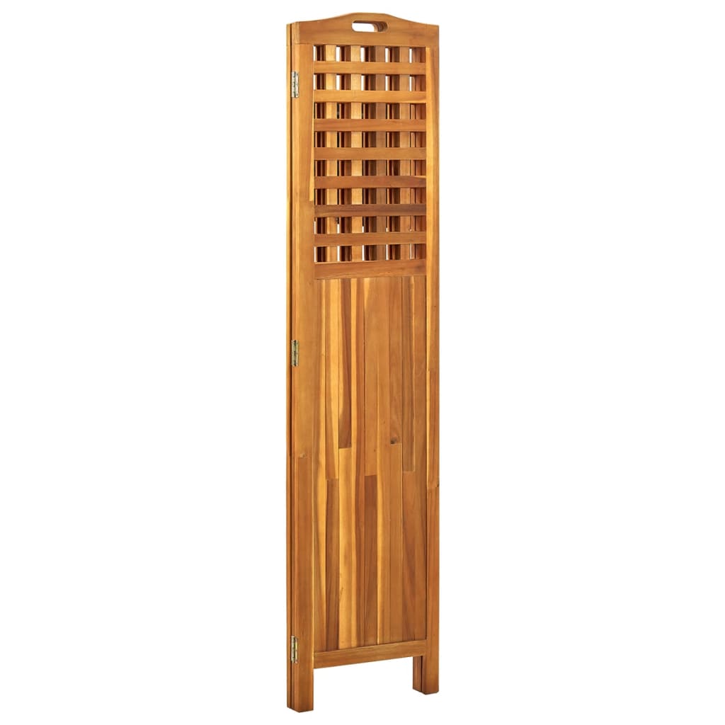 Berkfield 3-Panel Room Divider 121x2x170 cm Solid Acacia Wood