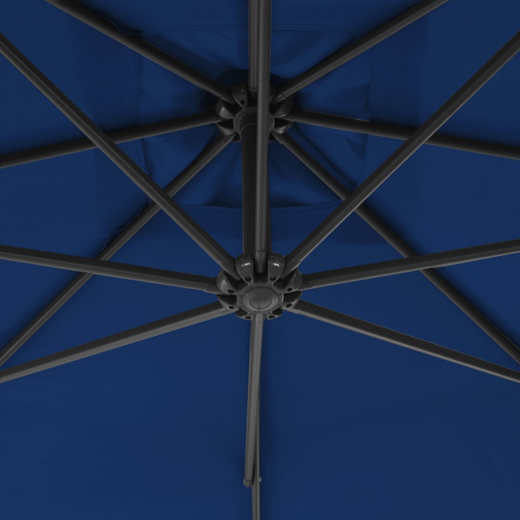 Berkfield Cantilever Umbrella with Steel Pole 300 cm Azure Blue