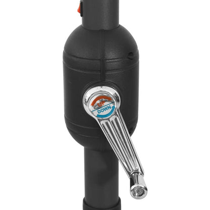 Berkfield Outdoor Parasol with LED Lights and Metal Pole 400 cm Azure Blue