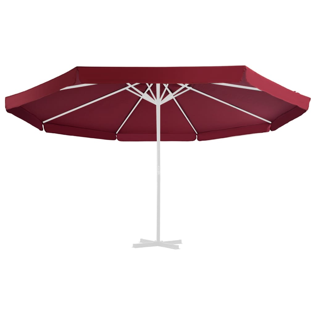 Berkfield Replacement Fabric for Outdoor Parasol Bordeaux Red 500 cm