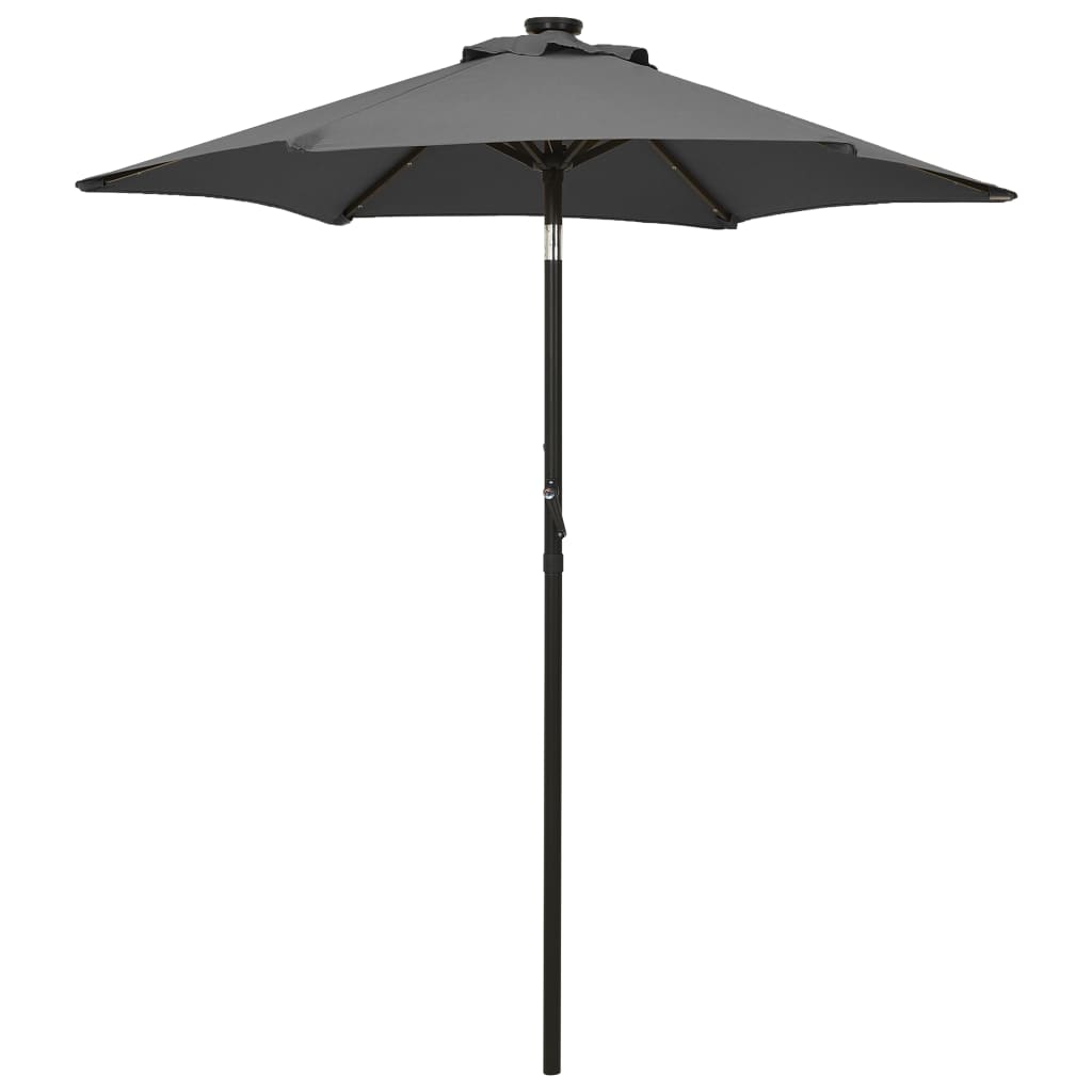 Berkfield Parasol with LED Lights Anthracite 200x211 cm Aluminium