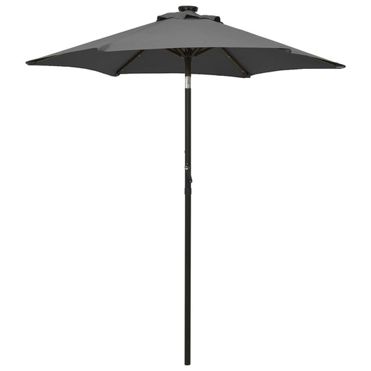 Berkfield Parasol with LED Lights Anthracite 200x211 cm Aluminium