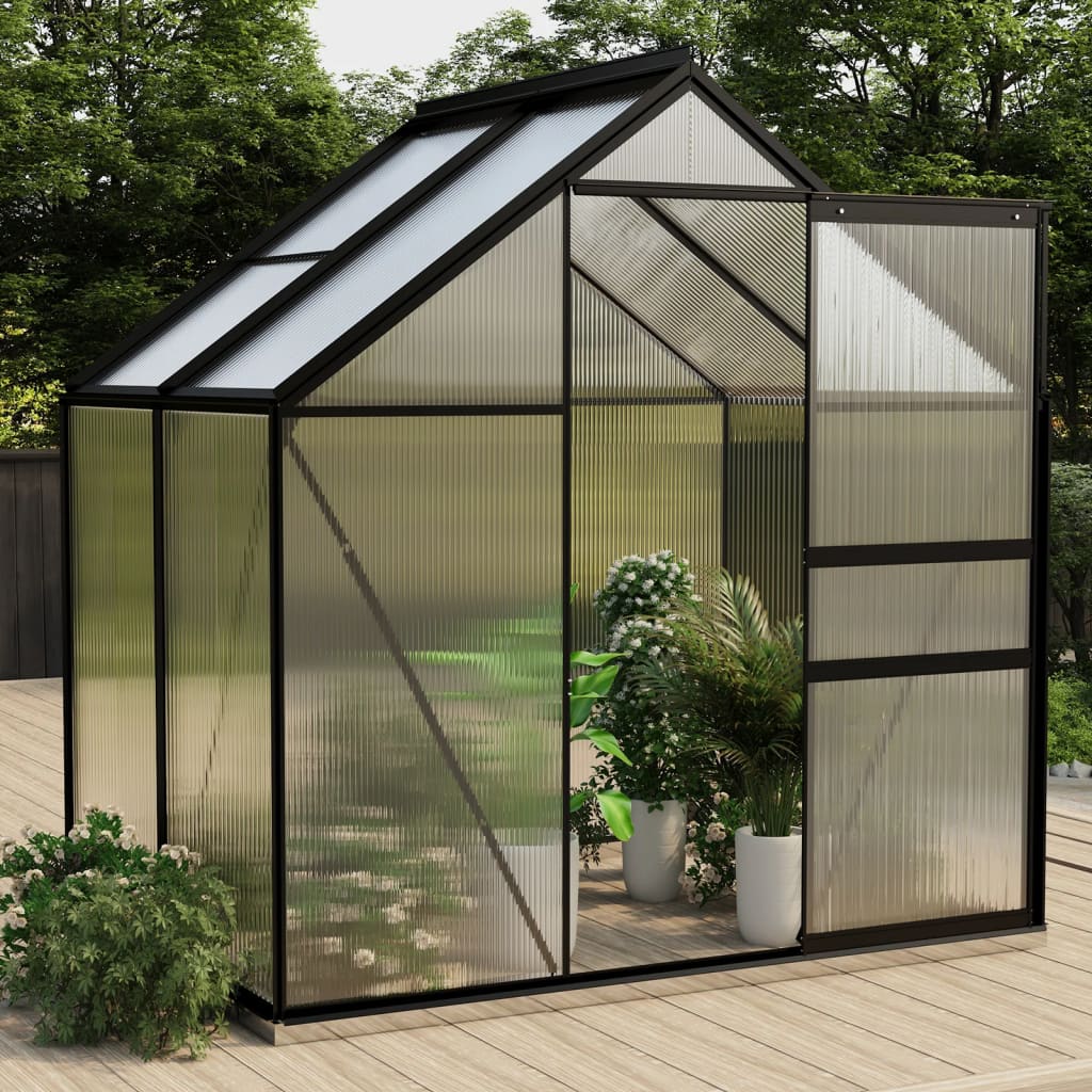 Berkfield Greenhouse Anthracite Aluminium 2.47 m�__
