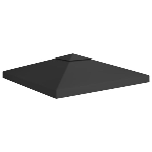 Berkfield 2-Tier Gazebo Top Cover 310 g/m�__ 3x3 m Black