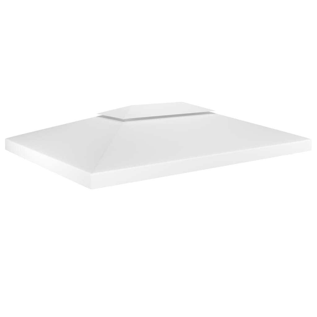 Berkfield 2-Tier Gazebo Top Cover 310 g/m�__ 4x3 m White