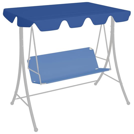 Berkfield Replacement Canopy for Garden Swing Blue 188/168x110/145 cm